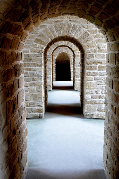 Tunnel below a castle in Luxembourg. Photo by Guy Bergstrom.